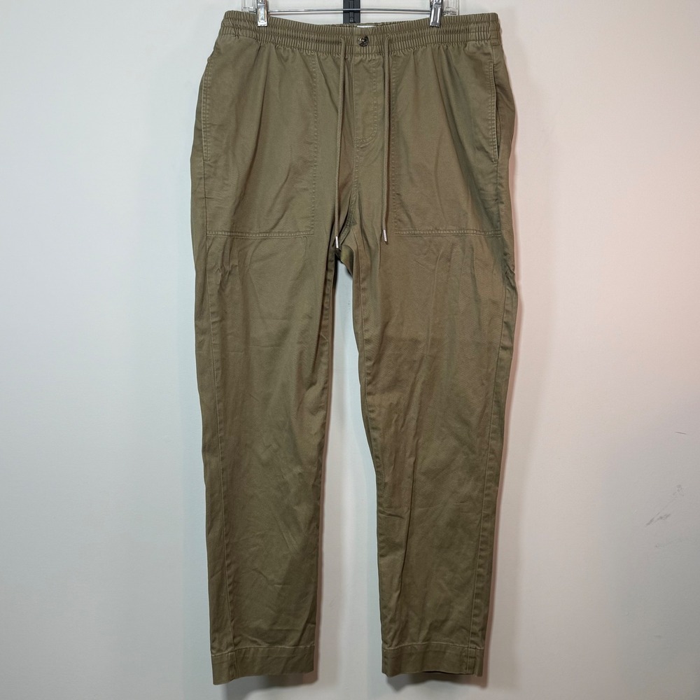 Brooks Brothers Jogger Pants Men's XL Khaki Stretch Cotton Gorpcore Chino Casual
